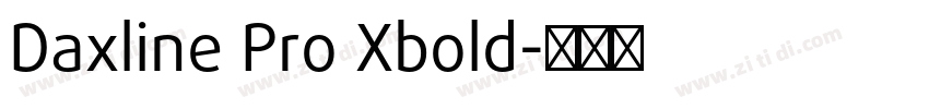 Daxline Pro Xbold字体转换